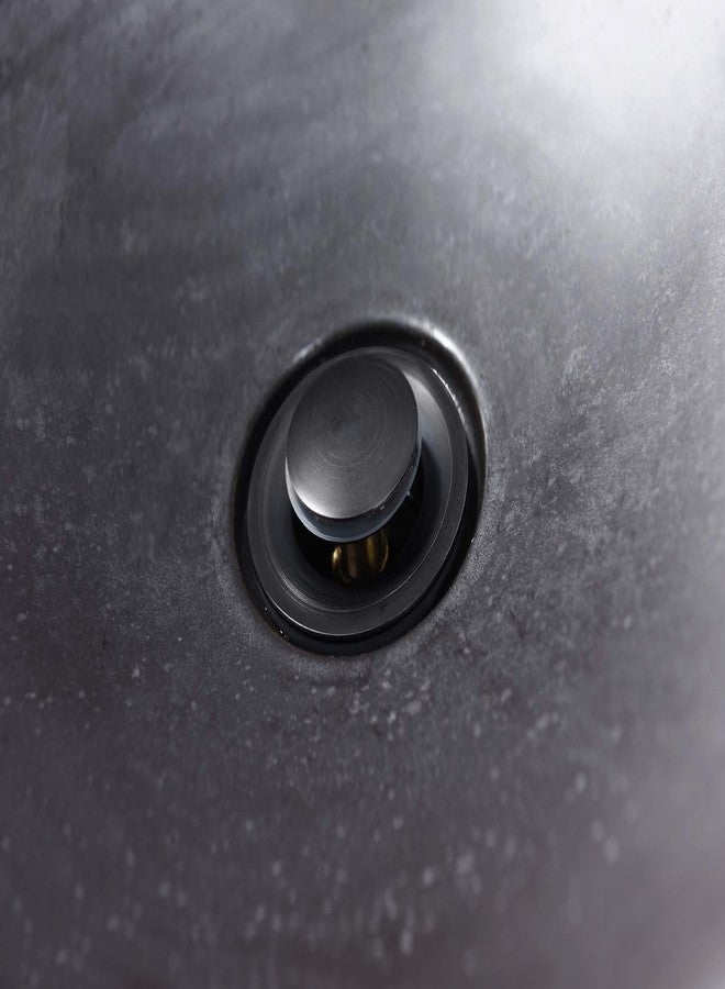 sumerain Pop Up Drain Stopper Black with Overflow, Bathroom Sink Drain Matte Black Finish, SUMERAIN - Image 2
